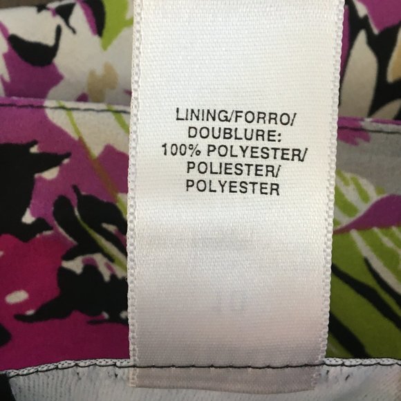 Jones New York 100% Silk Colorful Flare Skirt - 10 - Picture 8 of 9